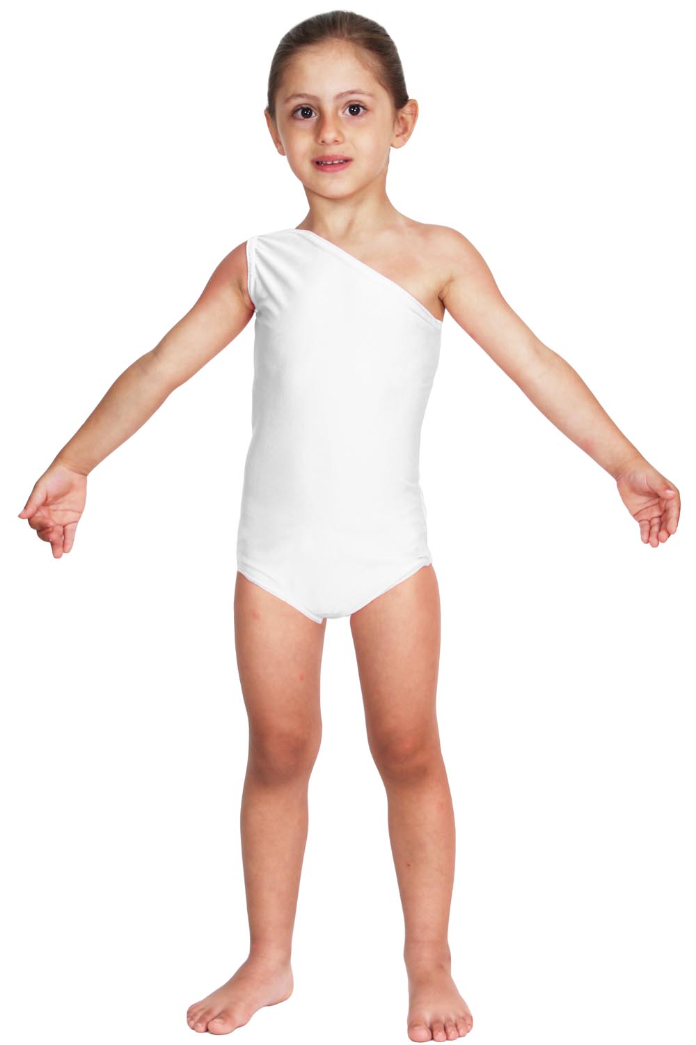 BODY DANZA LYCRA MONOSPALLA BIANCO BABY